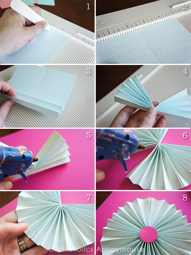 garland making with paper