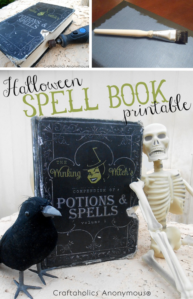 DIY Spell Book - Spooky Halloween Decor - DIY with Amy