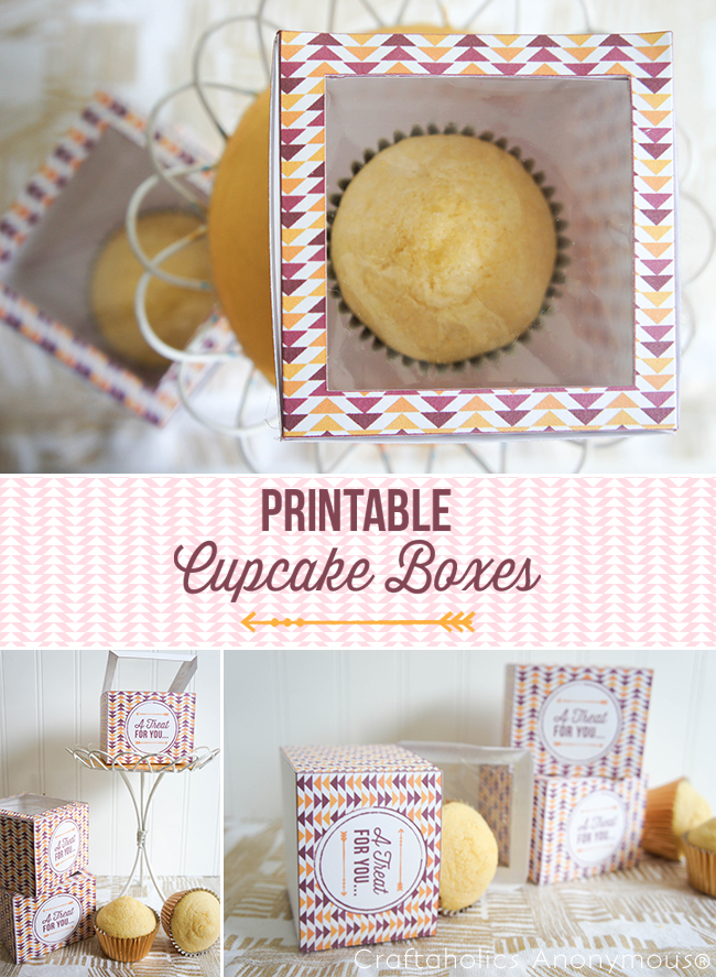 cupcake box template printable