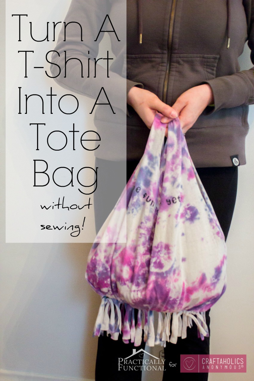 How To Make A No Sew T-Shirt Tote Bag In 10 Minutes