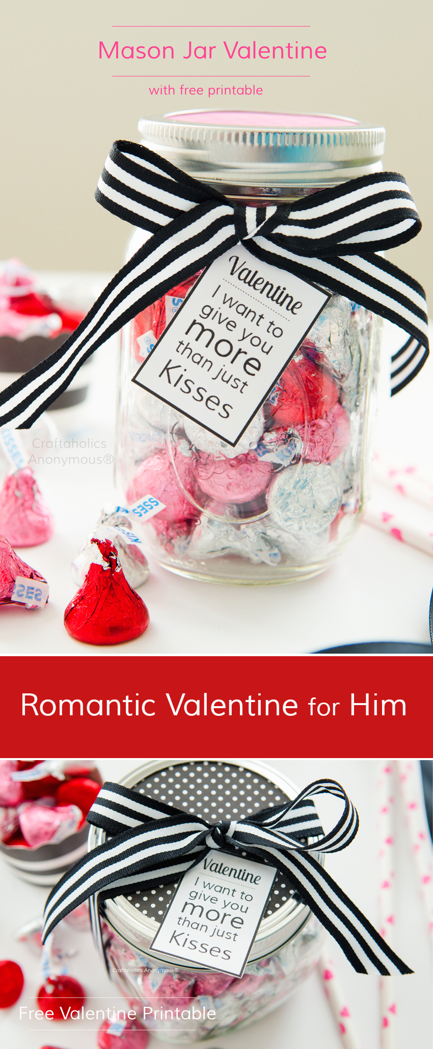 Craftaholics Anonymous Mason Jar Valentine With Free Printable