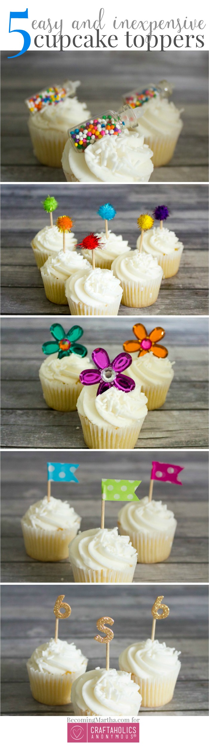 How to Make Easy Personalized Cupcake Toppers - Delishably