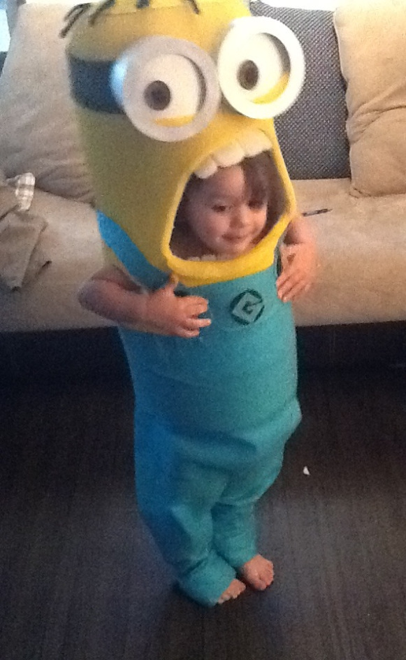My wife and I made our son a minion costume for Halloween 2013 : r