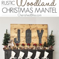 rustic christmas mantel