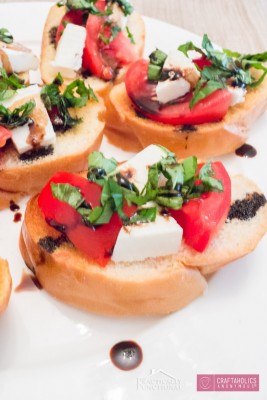 caprese bruschetta appetizer wrapped